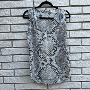 MEXX Metropolitan Sleeveless Semi-Sheer Snakeprint Blouse Sz6
